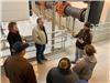 Travis Caroufel leads a tour through Bismarck's waste water treatment plant. 