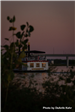 Riverboat on the Missouri River at night. 