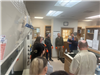 Citizen Academy attendees started tour a lab at the Wastewater Treatment Plant. 