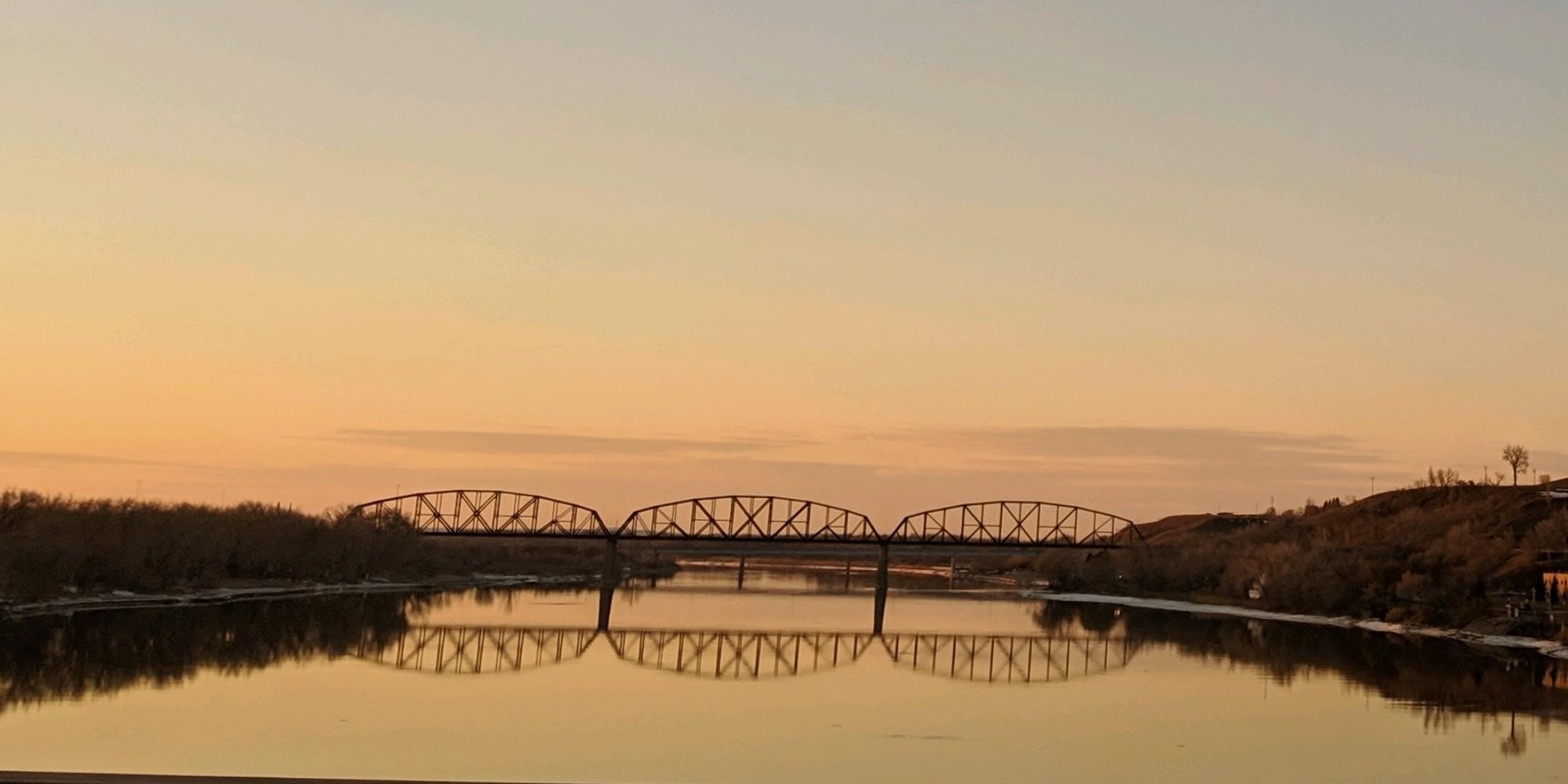 Rail Bridge at sunset