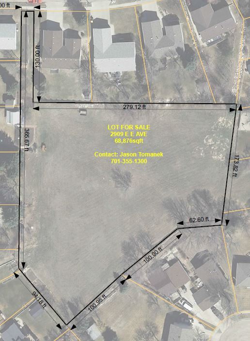 Map showing the property located at 2909 East E Avenue. 