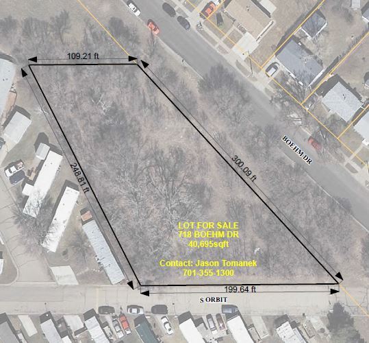 Map showing the property located at 718 Boehm Drive. 