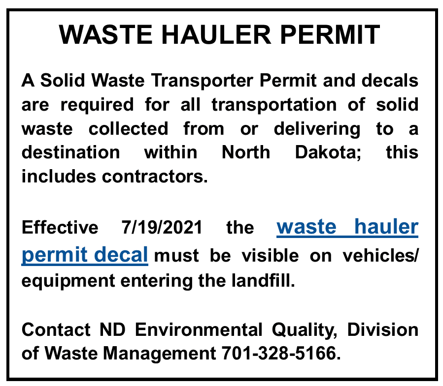 Waste Hauler Permit Info