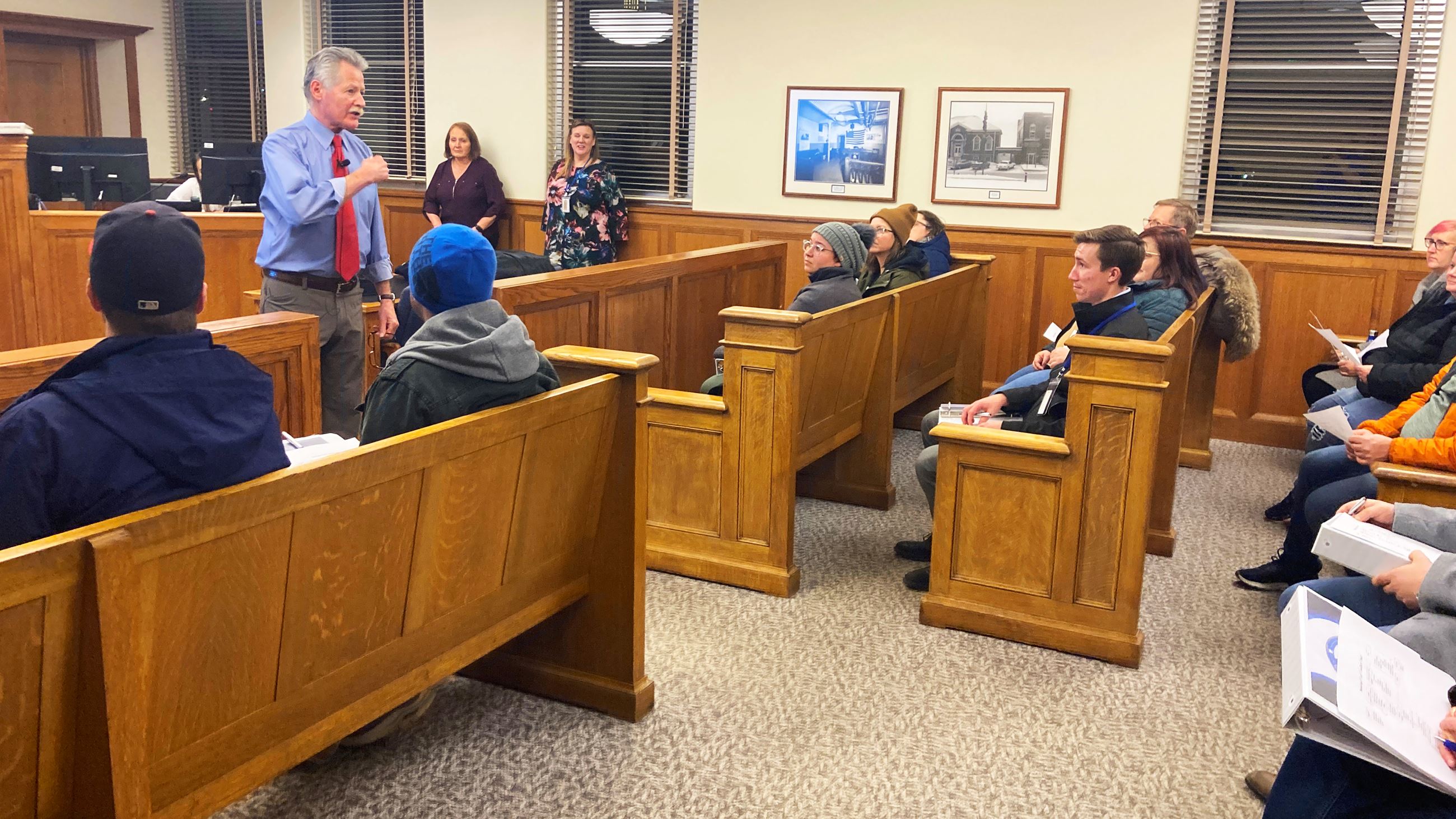 Citizen Academy tours the courthouse. 