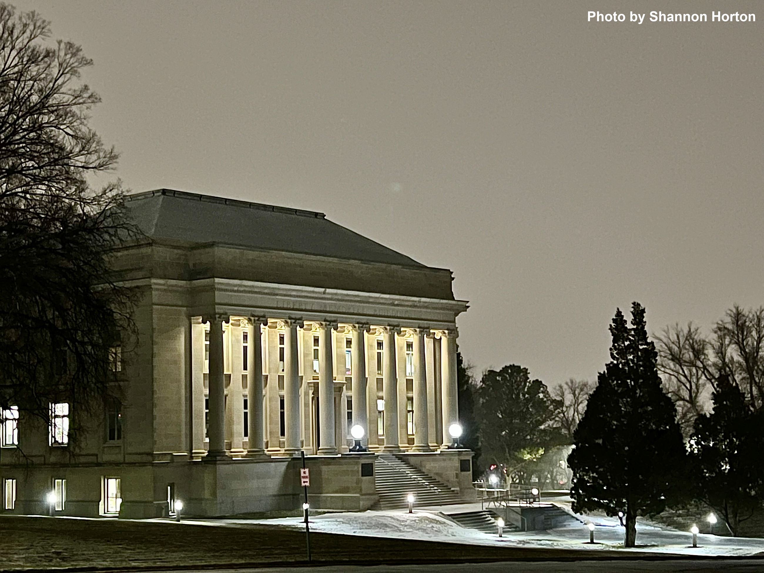 North Dakota State Library building exterior. 