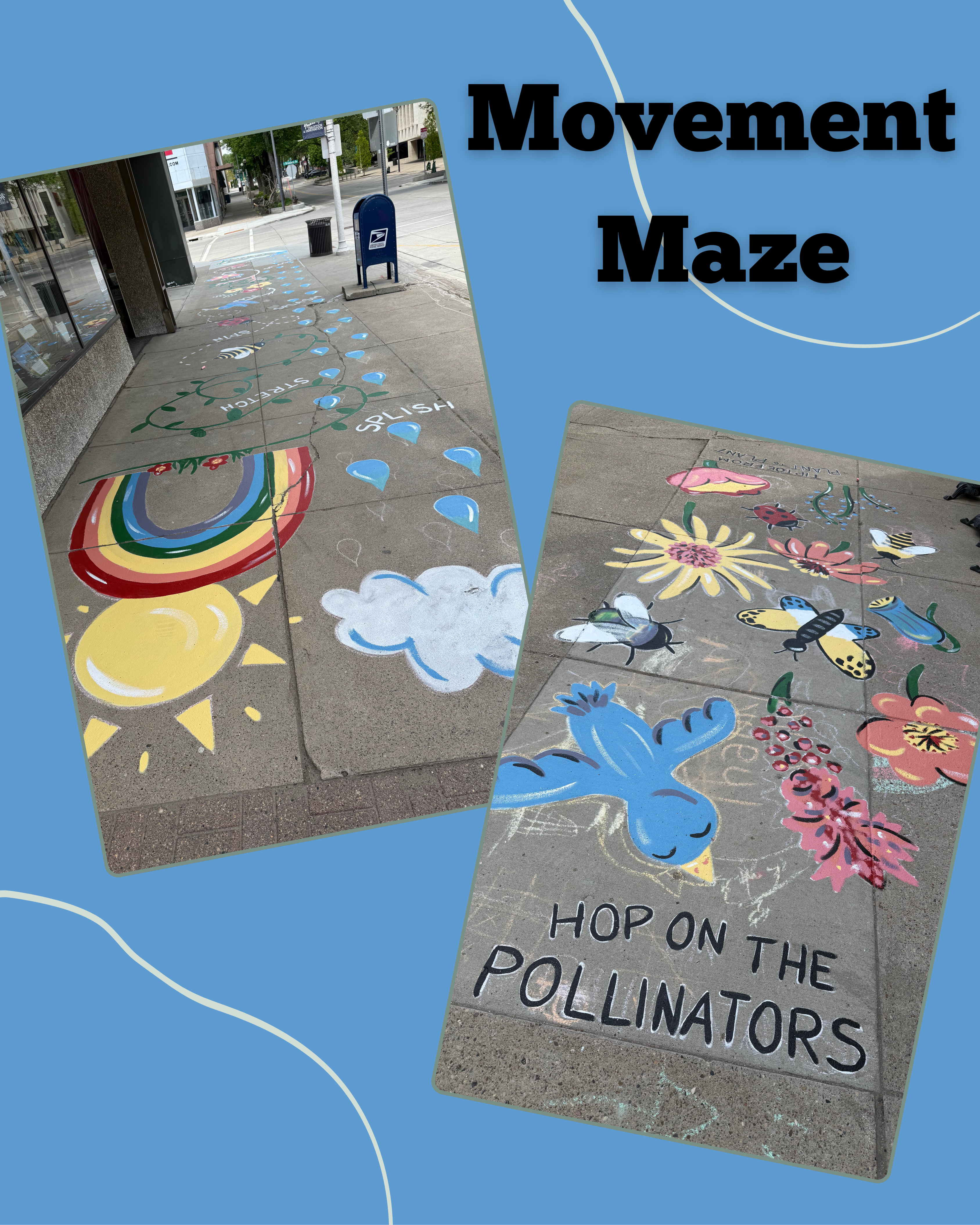 Movement Maze Flyer showcasing art in downtown Bismarck 