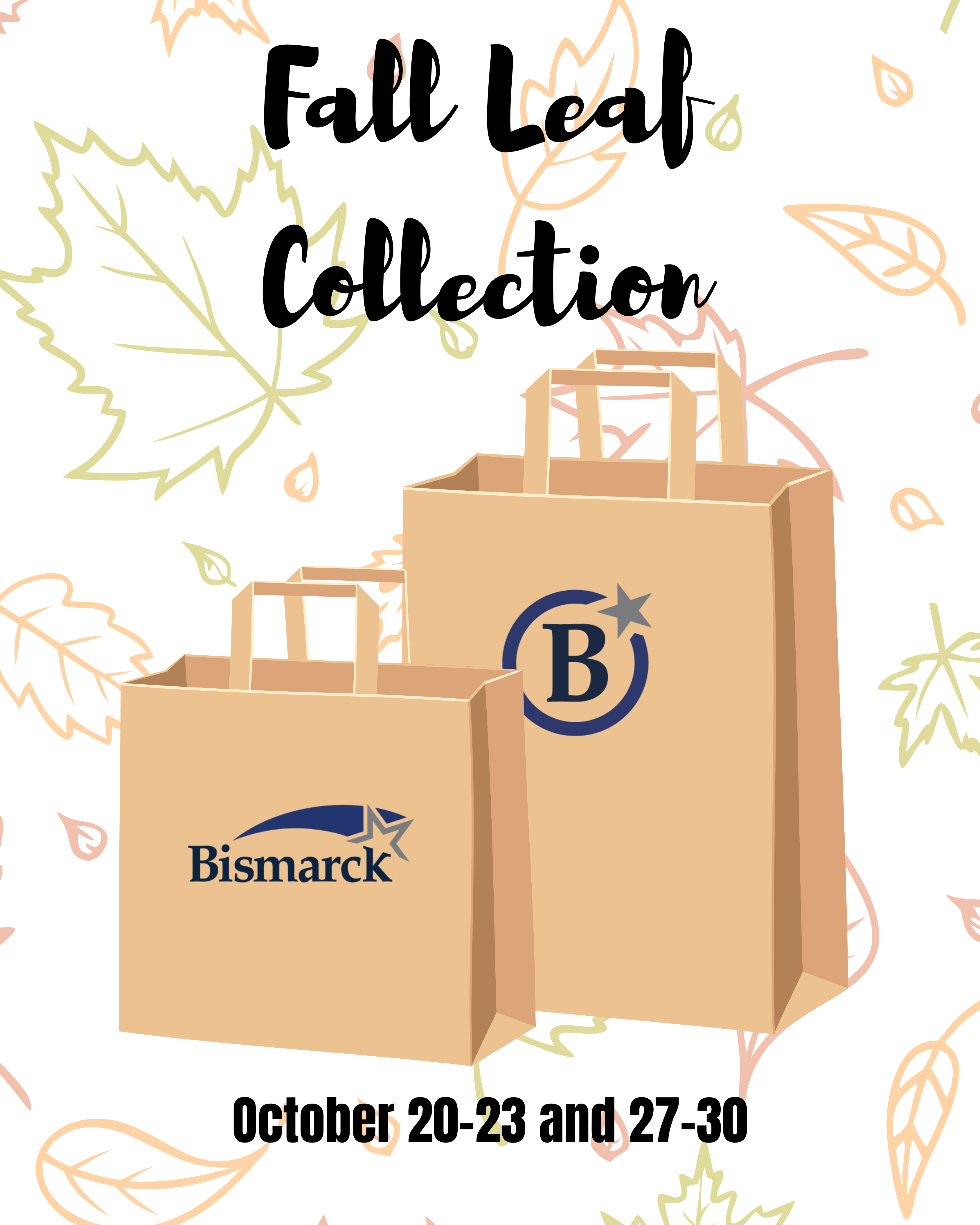 Fall Leaf Collection Compostable Paper Bags