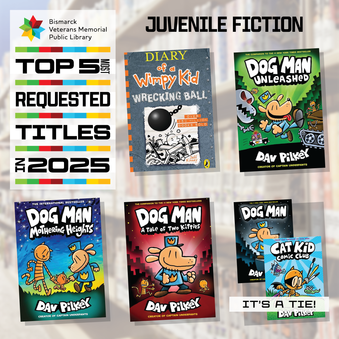 Top 5 juvenile fiction titles borrowed in 2025