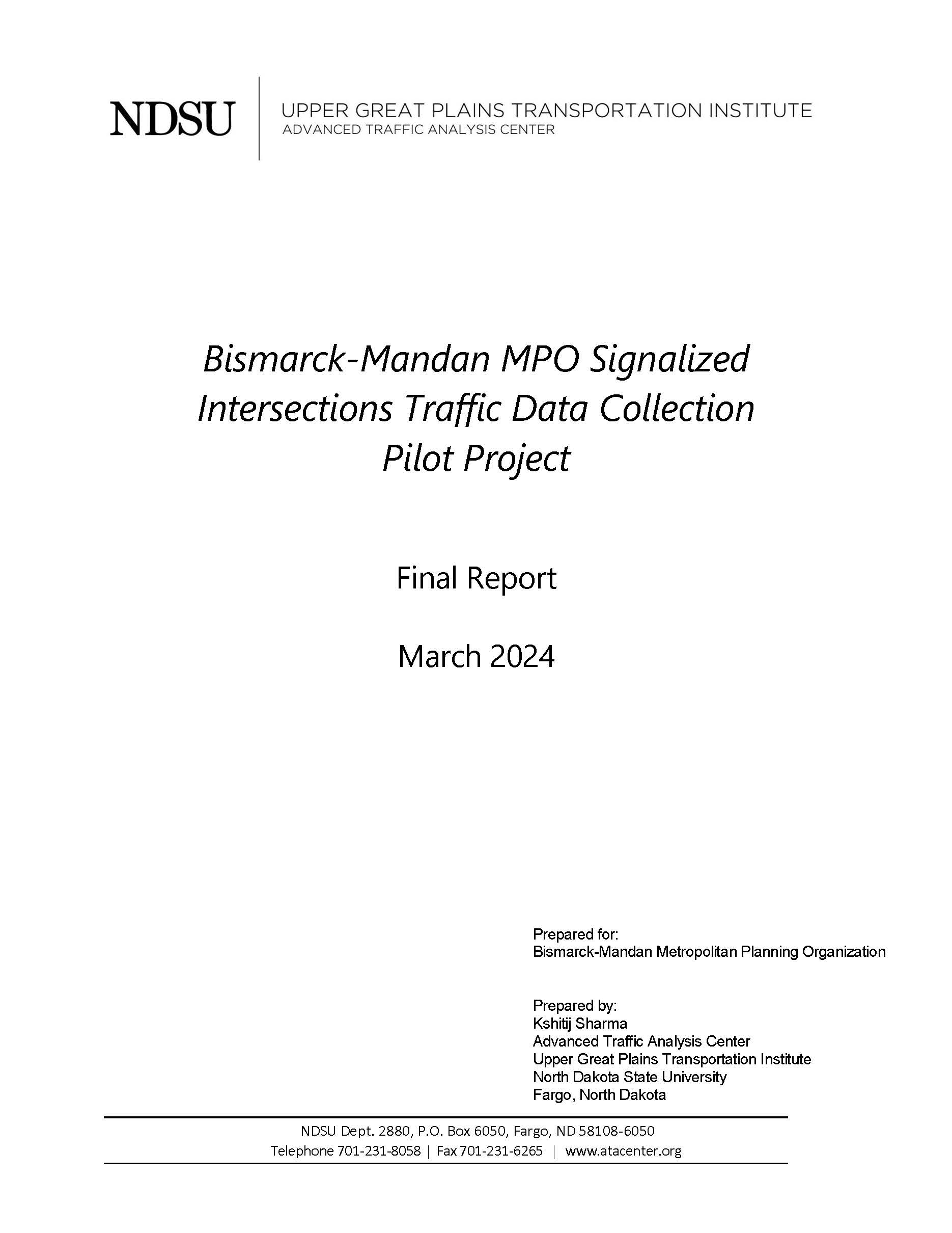 Pilot Project Final Report
