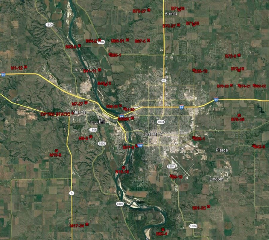 map of gps control monuments