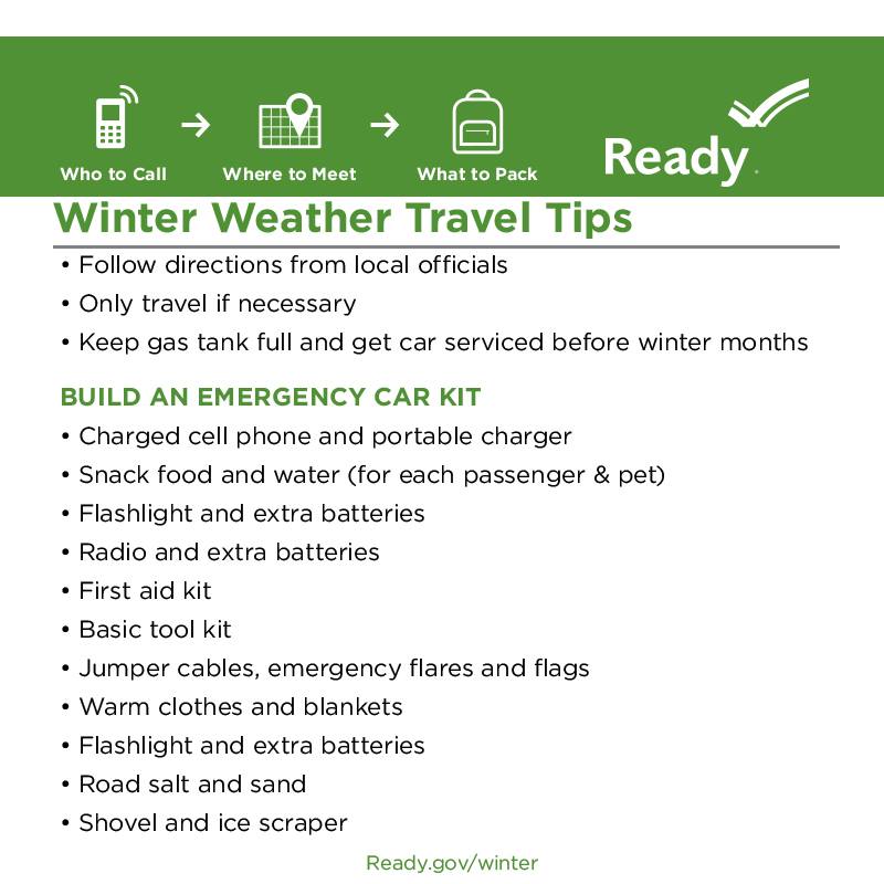 Winter Weather Travel Tips